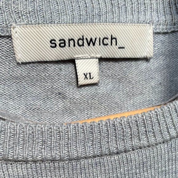 Sandwich light blue summer sweater, L-XL - Picture 2 of 4